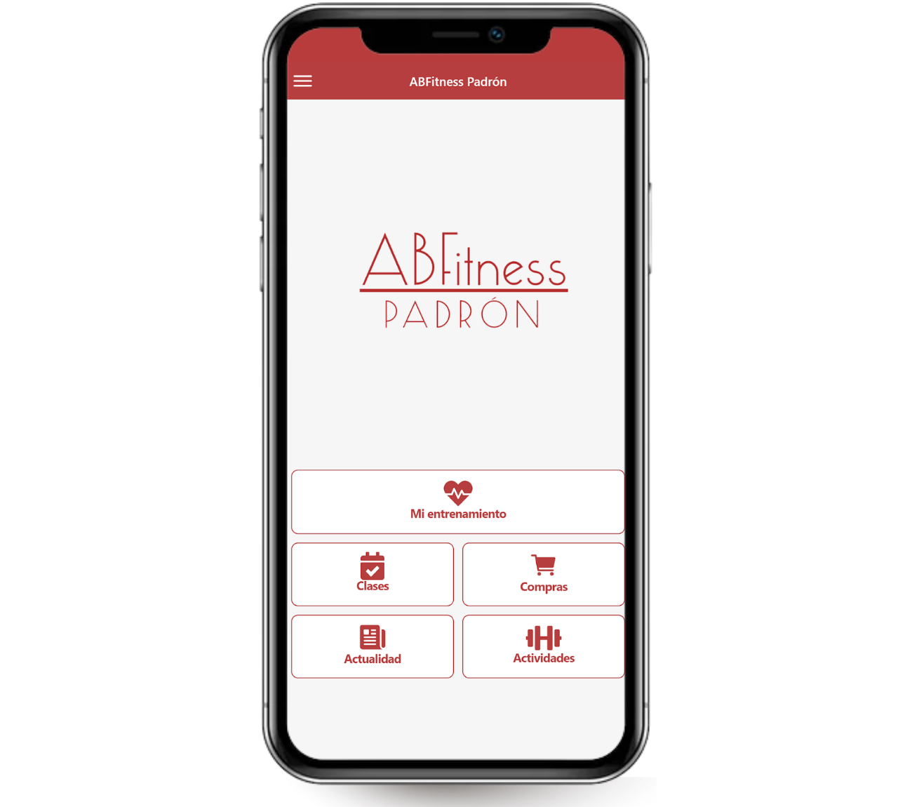 App ABFitness en móvil
